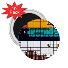 Abstract Statistics Rectangles Classification 2 25  Magnets (10 Pack)  by Pakemis