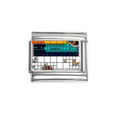 Abstract Statistics Rectangles Classification Italian Charm (9mm)