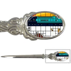 Abstract Statistics Rectangles Classification Letter Opener by Pakemis