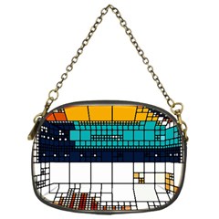 Abstract Statistics Rectangles Classification Chain Purse (one Side) by Pakemis