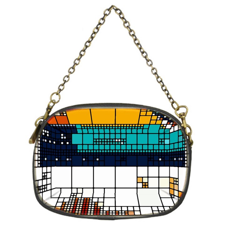 Abstract Statistics Rectangles Classification Chain Purse (One Side)