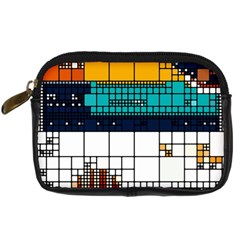 Abstract Statistics Rectangles Classification Digital Camera Leather Case by Pakemis