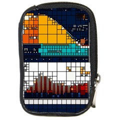 Abstract Statistics Rectangles Classification Compact Camera Leather Case by Pakemis