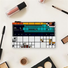 Abstract Statistics Rectangles Classification Cosmetic Bag (small) by Pakemis