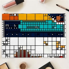 Abstract Statistics Rectangles Classification Cosmetic Bag (xxl) by Pakemis