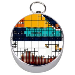 Abstract Statistics Rectangles Classification Silver Compasses by Pakemis