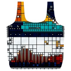 Abstract Statistics Rectangles Classification Full Print Recycle Bag (xxxl) by Pakemis