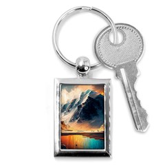 Abstract Color Colorful Mountain Ocean Sea Key Chain (rectangle) by Pakemis