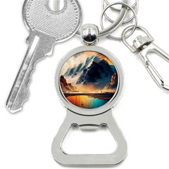 Abstract Color Colorful Mountain Ocean Sea Bottle Opener Key Chain by Pakemis