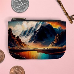 Abstract Color Colorful Mountain Ocean Sea Mini Coin Purse by Pakemis