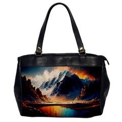 Abstract Color Colorful Mountain Ocean Sea Oversize Office Handbag by Pakemis