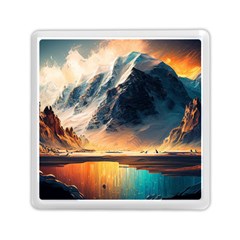 Abstract Color Colorful Mountain Ocean Sea Memory Card Reader (square) by Pakemis