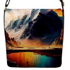 Abstract Color Colorful Mountain Ocean Sea Flap Closure Messenger Bag (s) by Pakemis