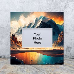 Abstract Color Colorful Mountain Ocean Sea White Box Photo Frame 4  X 6  by Pakemis