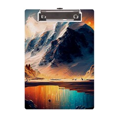 Abstract Color Colorful Mountain Ocean Sea A5 Acrylic Clipboard