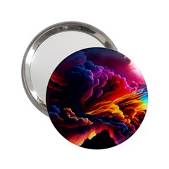 Ocean Sea Wave Clouds Mountain Colorful Sky Art 2 25  Handbag Mirrors by Pakemis