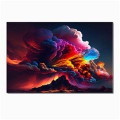 Ocean Sea Wave Clouds Mountain Colorful Sky Art Postcards 5  X 7  (pkg Of 10) by Pakemis