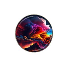 Ocean Sea Wave Clouds Mountain Colorful Sky Art Hat Clip Ball Marker (4 Pack) by Pakemis