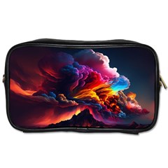 Ocean Sea Wave Clouds Mountain Colorful Sky Art Toiletries Bag (two Sides) by Pakemis