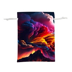 Ocean Sea Wave Clouds Mountain Colorful Sky Art Lightweight Drawstring Pouch (l) by Pakemis