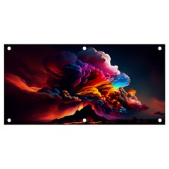 Ocean Sea Wave Clouds Mountain Colorful Sky Art Banner And Sign 4  X 2 