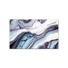 Marble Abstract White Pink Dark Art Sticker (rectangular)