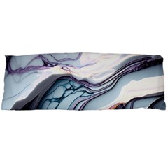 Marble Abstract White Pink Dark Art Body Pillow Case (dakimakura) by Pakemis