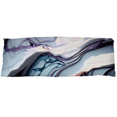 Marble Abstract White Pink Dark Art Body Pillow Case Dakimakura (two Sides) by Pakemis