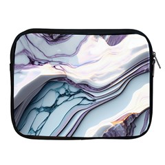 Marble Abstract White Pink Dark Art Apple Ipad 2/3/4 Zipper Cases by Pakemis