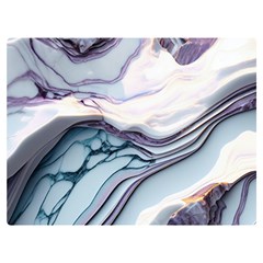 Marble Abstract White Pink Dark Art One Side Premium Plush Fleece Blanket (extra Small)