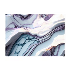 Marble Abstract White Pink Dark Art Crystal Sticker (a4)