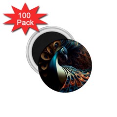 Peacock Bird Feathers Colorful Texture Abstract 1 75  Magnets (100 Pack)  by Pakemis