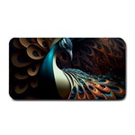 Peacock Bird Feathers Colorful Texture Abstract Medium Bar Mat 16 x8.5  Bar Mat