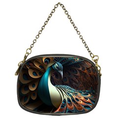 Peacock Bird Feathers Colorful Texture Abstract Chain Purse (one Side) by Pakemis