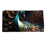 Peacock Bird Feathers Colorful Texture Abstract Pencil Case Front