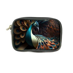 Peacock Bird Feathers Colorful Texture Abstract Coin Purse by Pakemis