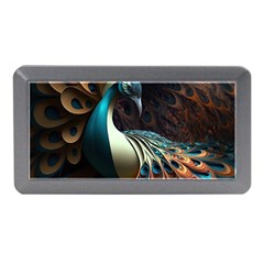 Peacock Bird Feathers Colorful Texture Abstract Memory Card Reader (mini) by Pakemis