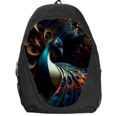 Peacock Bird Feathers Colorful Texture Abstract Backpack Bag