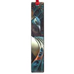 Peacock Bird Feathers Colorful Texture Abstract Large Book Marks Front