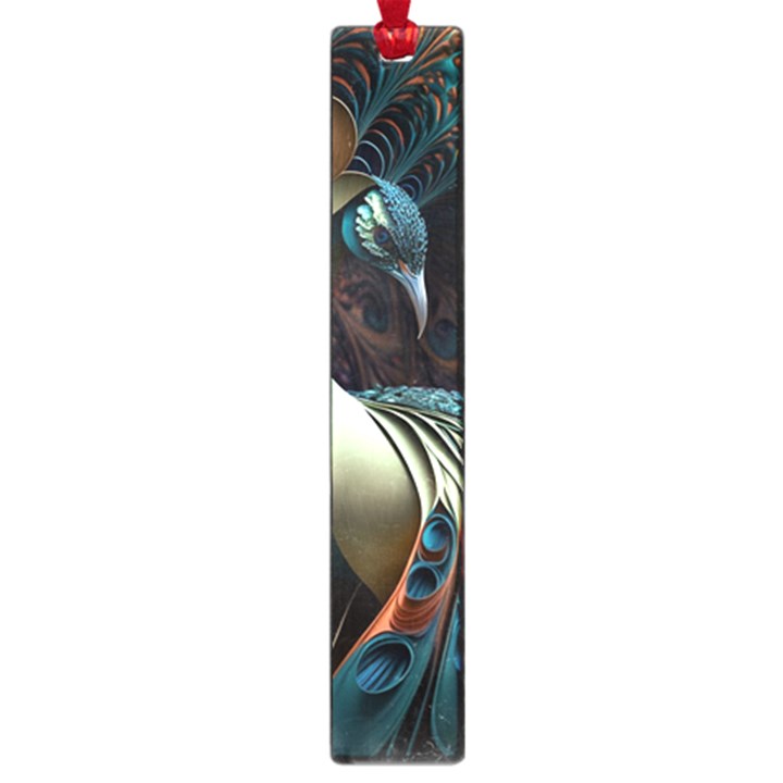 Peacock Bird Feathers Colorful Texture Abstract Large Book Marks