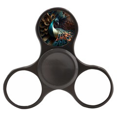 Peacock Bird Feathers Colorful Texture Abstract Finger Spinner by Pakemis