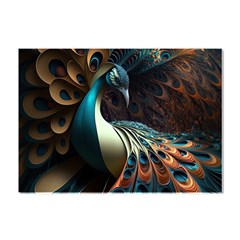 Peacock Bird Feathers Colorful Texture Abstract Crystal Sticker (a4) by Pakemis