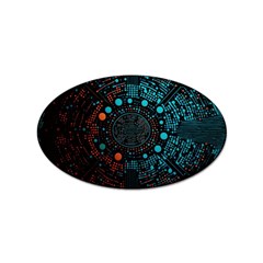 Big Data Abstract Abstract Background Sticker Oval (10 Pack) by Pakemis