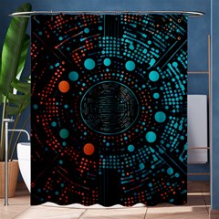 Big Data Abstract Abstract Background Shower Curtain 60  X 72  (medium)  by Pakemis