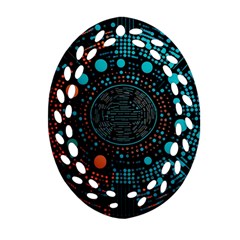 Big Data Abstract Abstract Background Oval Filigree Ornament (two Sides) by Pakemis