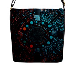 Big Data Abstract Abstract Background Flap Closure Messenger Bag (l) by Pakemis