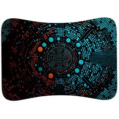 Big Data Abstract Abstract Background Velour Seat Head Rest Cushion by Pakemis