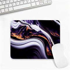 Marble Abstract Water Gold Dark Pink Purple Art Small Mousepad by Pakemis