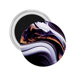 Marble Abstract Water Gold Dark Pink Purple Art 2.25  Magnets Front