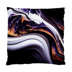 Marble Abstract Water Gold Dark Pink Purple Art Standard Cushion Case (one Side) by Pakemis